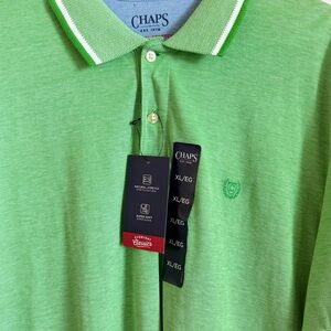 Chaps Green Polo Shirt Classic Cotton Blend